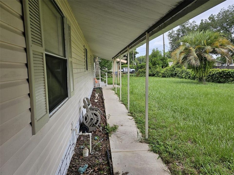 Covered Sidewalk to front door