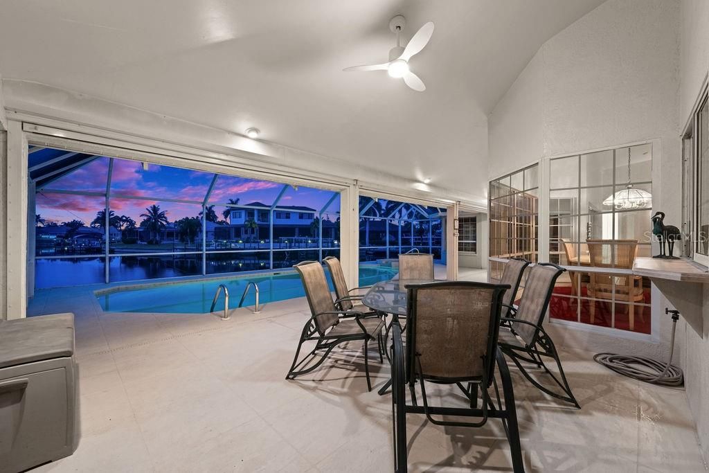 Covered Lanai on the left side of the home