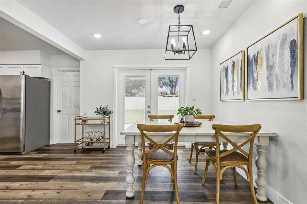 French Doors with Enclosed Mini-Blinds!