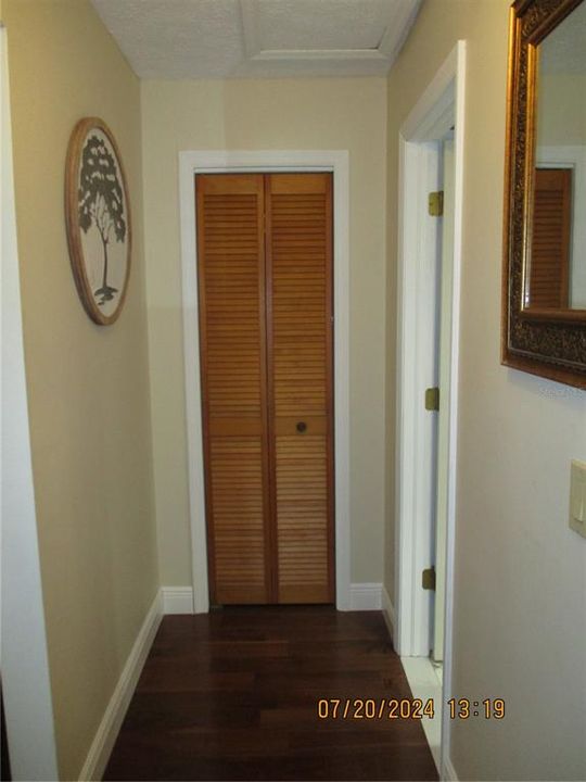 hallway with closet