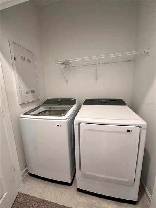 Complete laundry room between bedroom 2 and 3