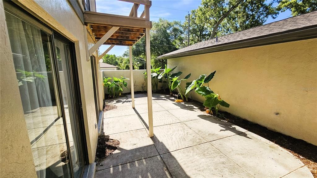 Patio on first floor from dining room