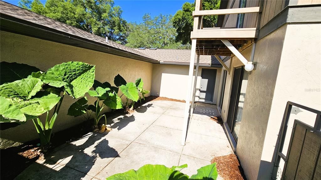 Patio on first floor from dining room