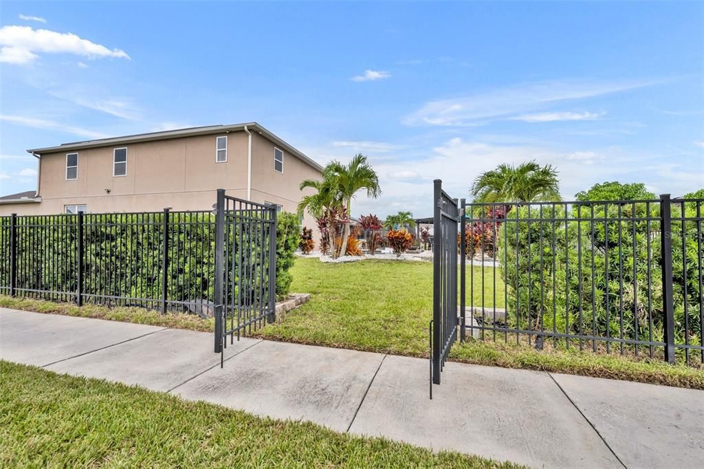 Double gate access to back yard