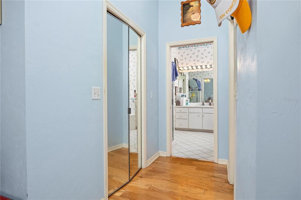 Master bedroom closet area