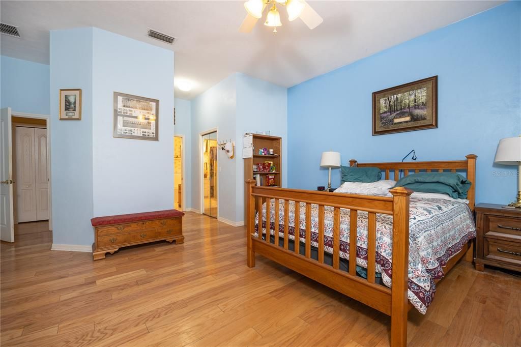 Master bedroom, 10 foot ceilings