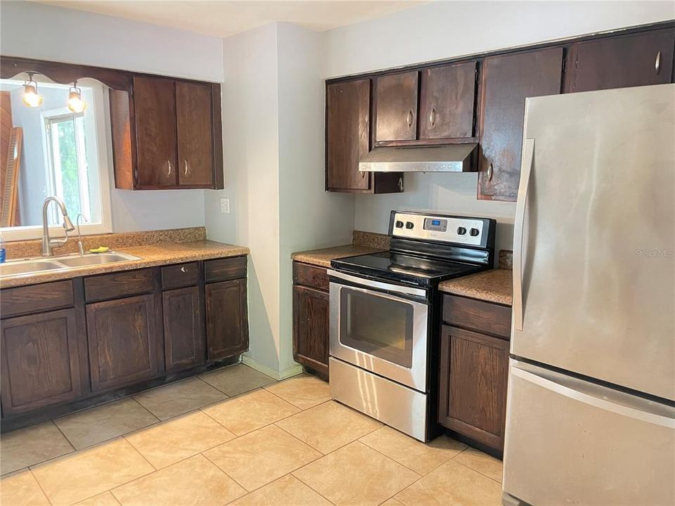 Kitchen, entry from living room.