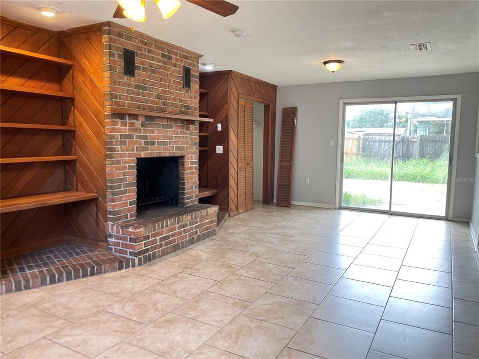 Family room. Sliding door leads out to back yard.