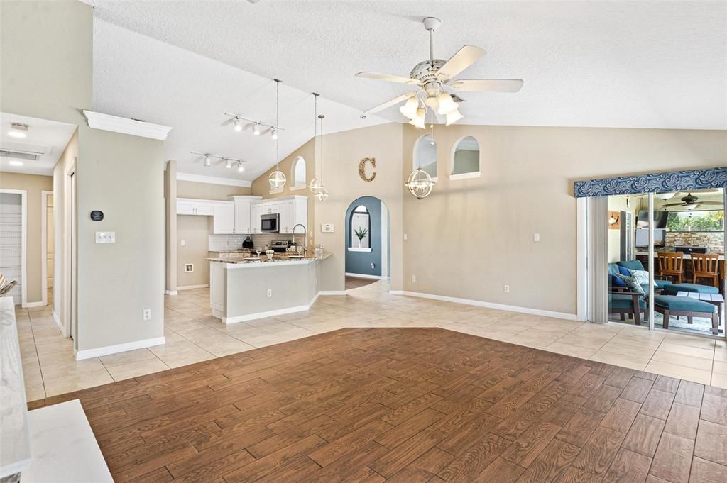 Living Area with Sliding Doors leading to Lanai Area