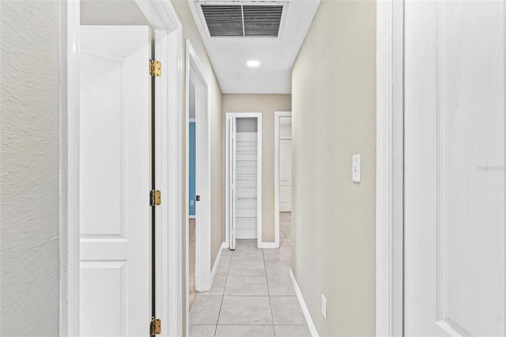 Hallway to Bedrooms and Guest Bathroom