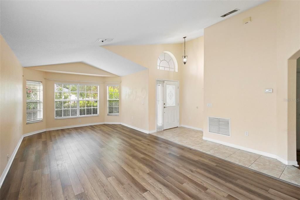 large bay windows facing front of property.