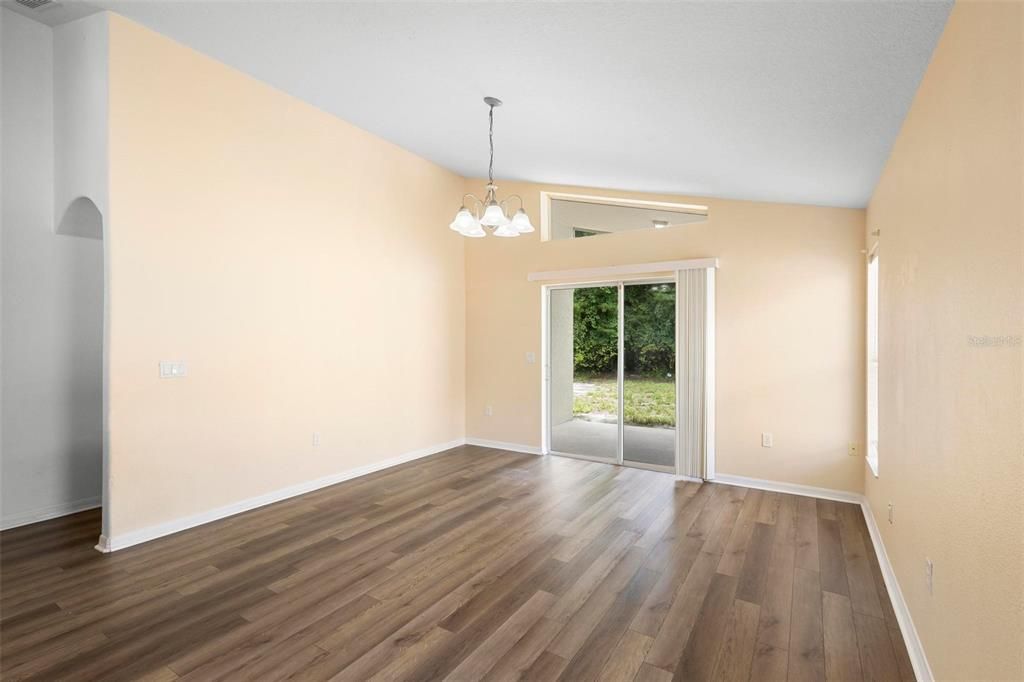 Family room with access to backyard.