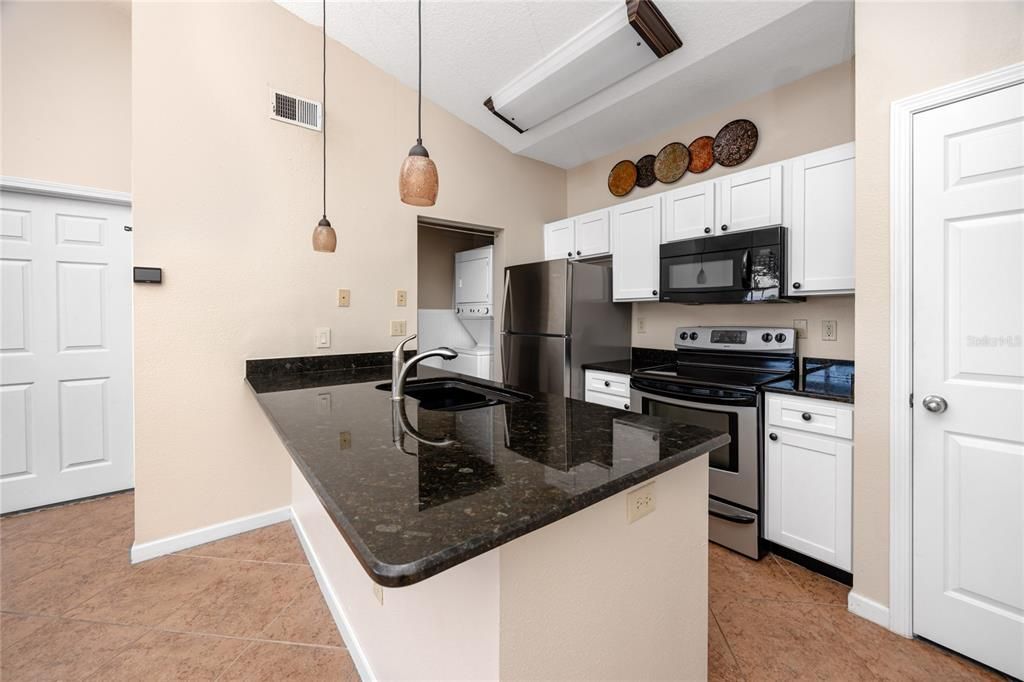 granite countertops and updated cabinets