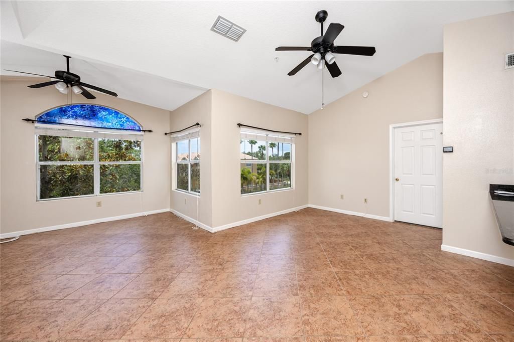 spacious living and dining area