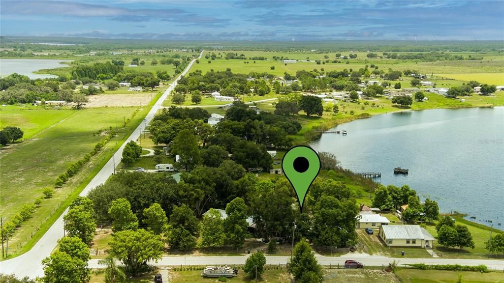 Aerial view of Lake Walker