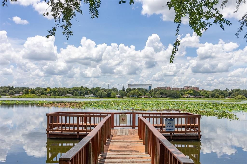 Community dock on lake parker (fishing allowed)