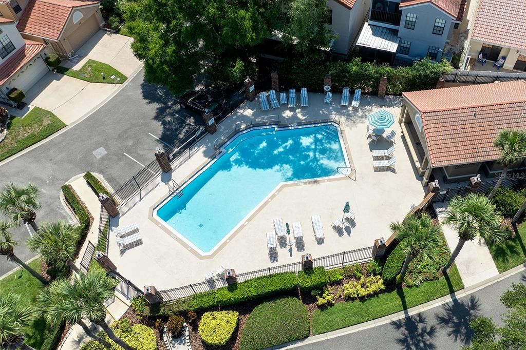 Community pool located right conveniently in the front of the subdivision.