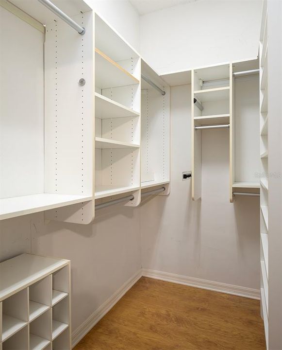 Functionality and organization make this master closet such a plus.