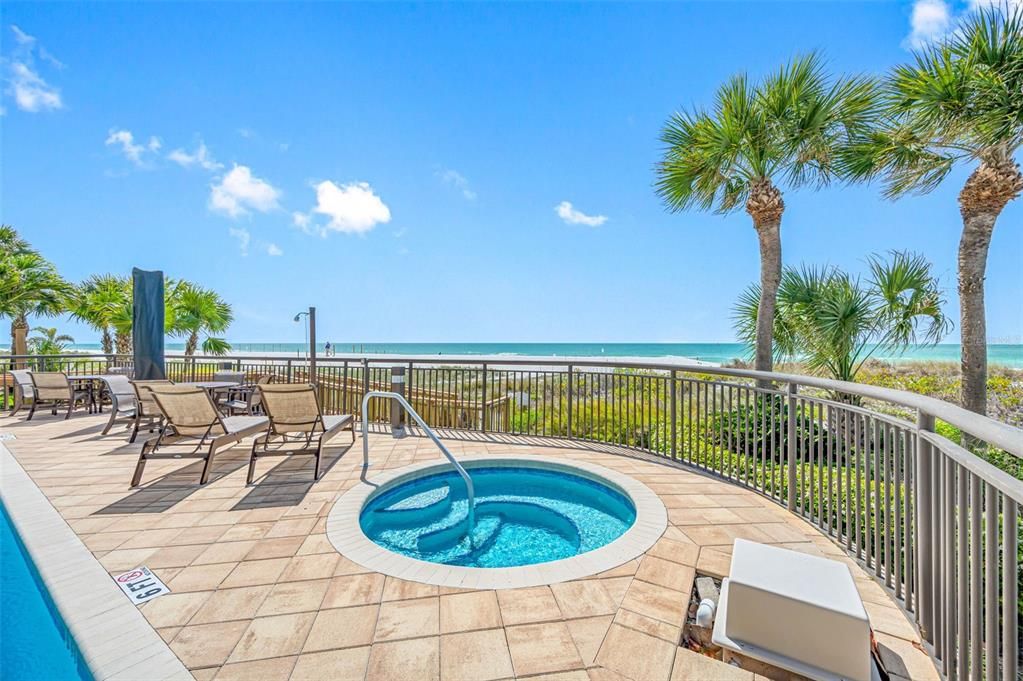 Gulf Front Spa with tropical views.