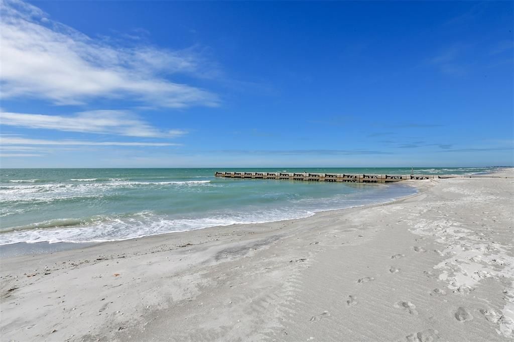 View of the jetty from the beach