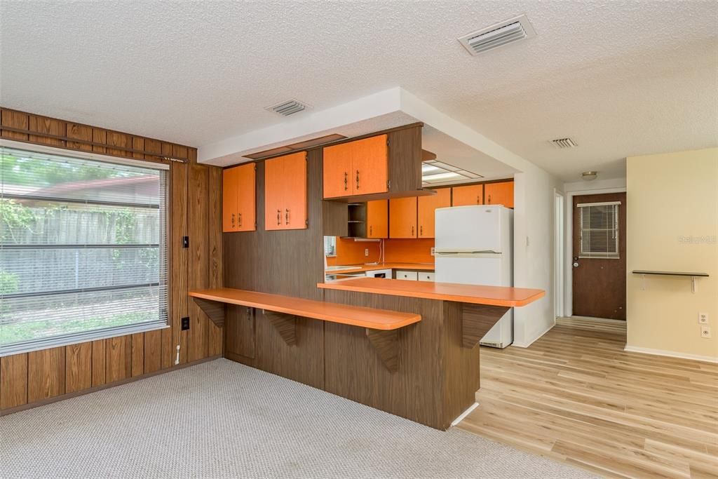 Kitchen with door to Garage