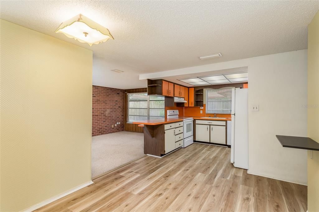 Kitchen and dinette area