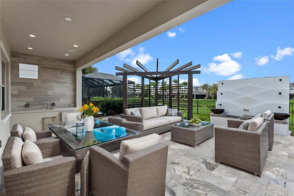 Virtually Staged Covered Lanai