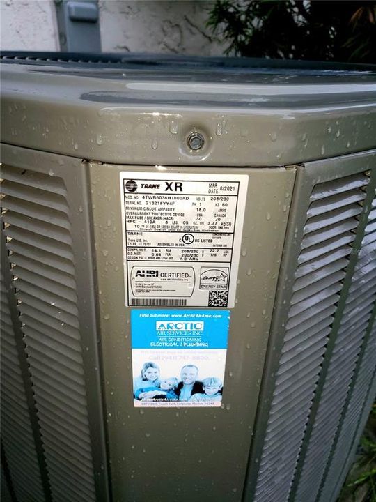 TRANE Air Conditioner Unit outside