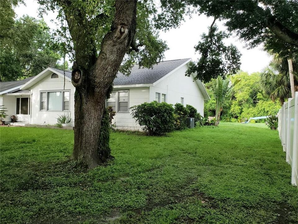 Inside of front yard of PVC Fence there is another approximately 18' of property on the other side of fence!