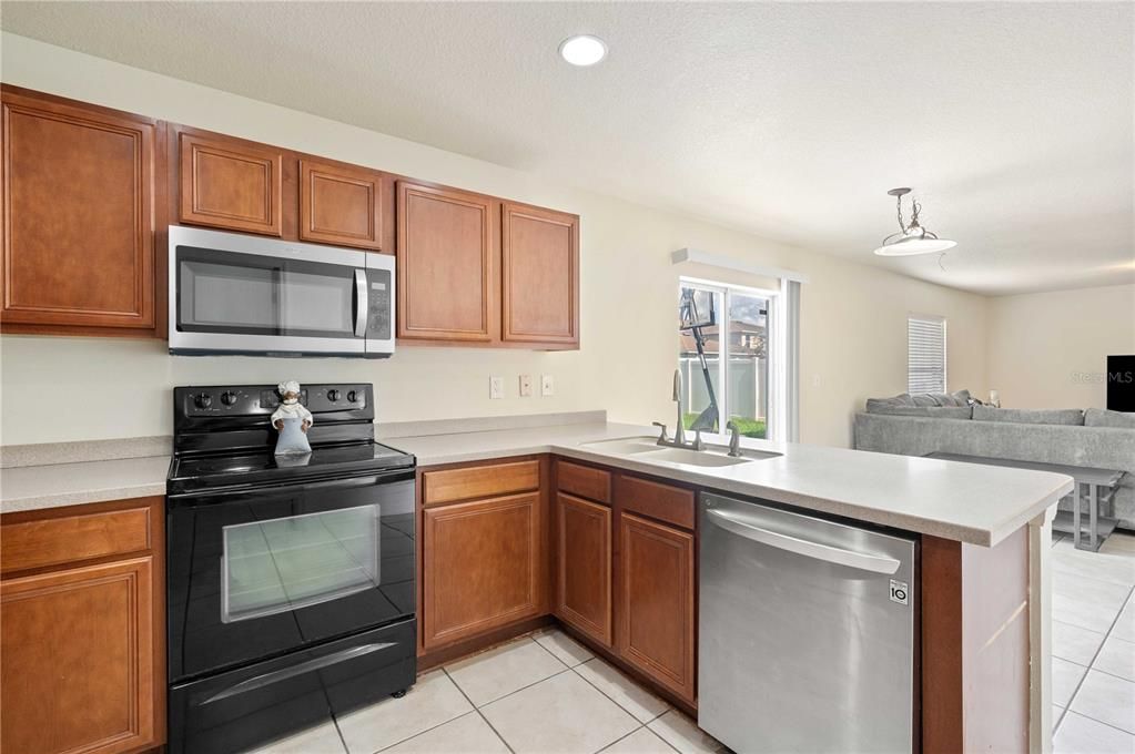 Kitchen with view of Breakfast area