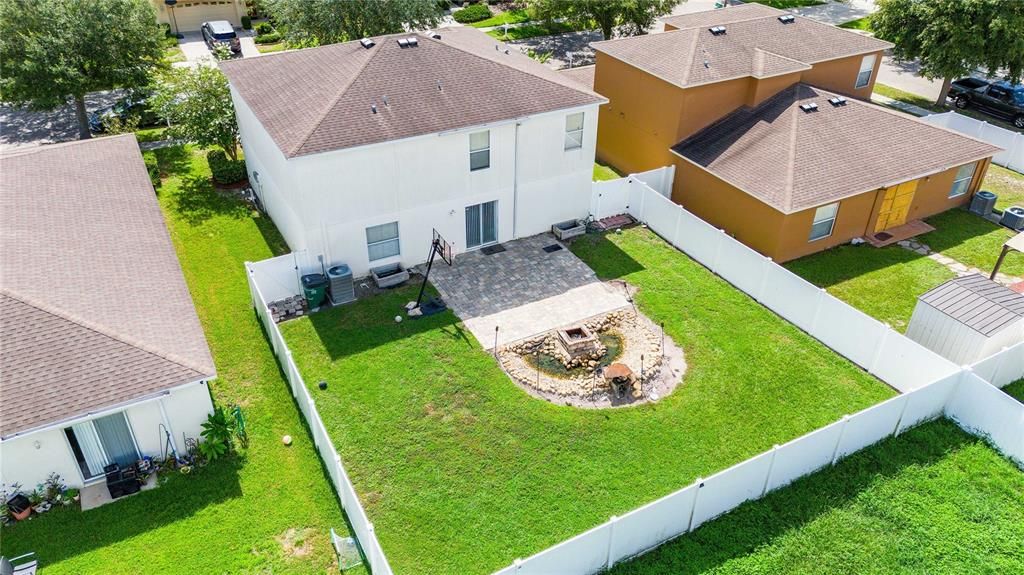 Aerial view of Backyard