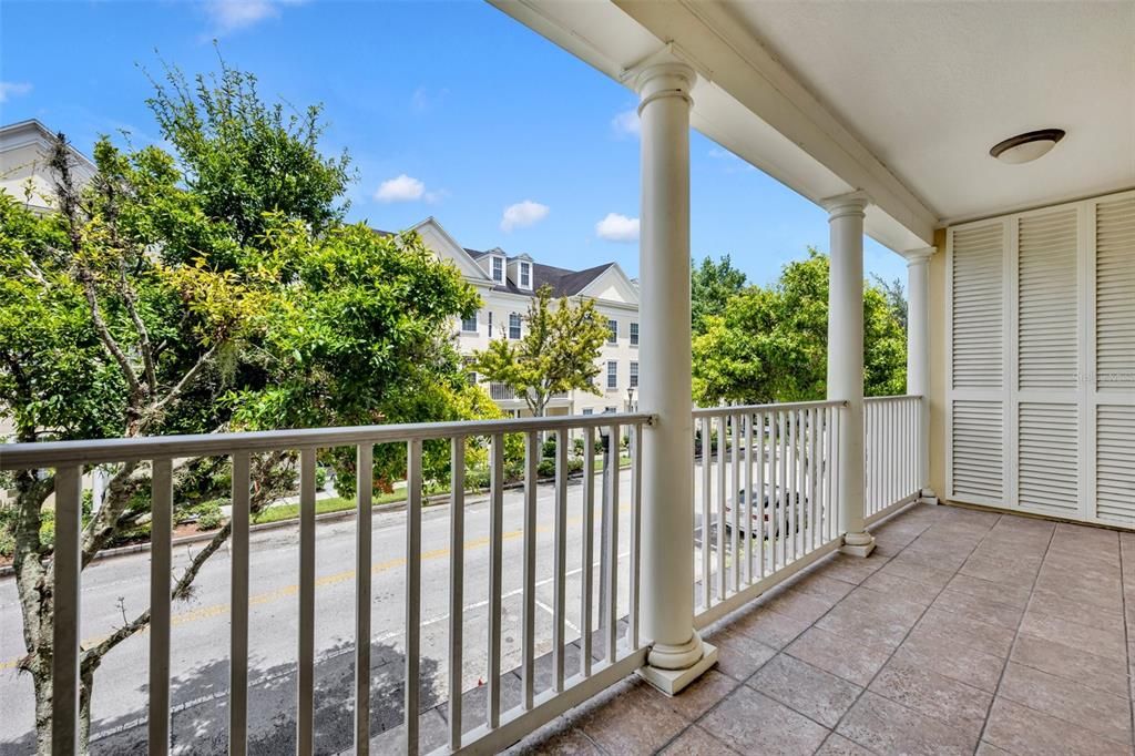 2nd floor outdoor balcony