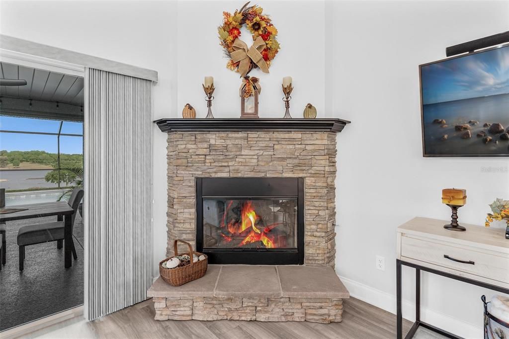 Stone Gas Fireplace