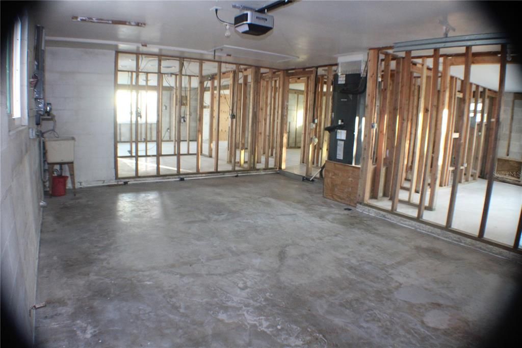 Garage with Brand new Garage Door Opener