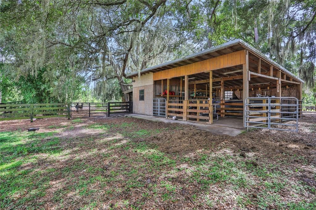 View of the open air barn