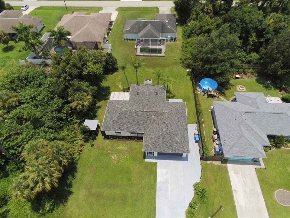 Ariel view of front of home