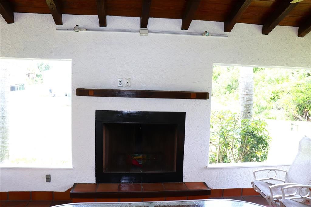 Wood Burning Fire Place on Lanai