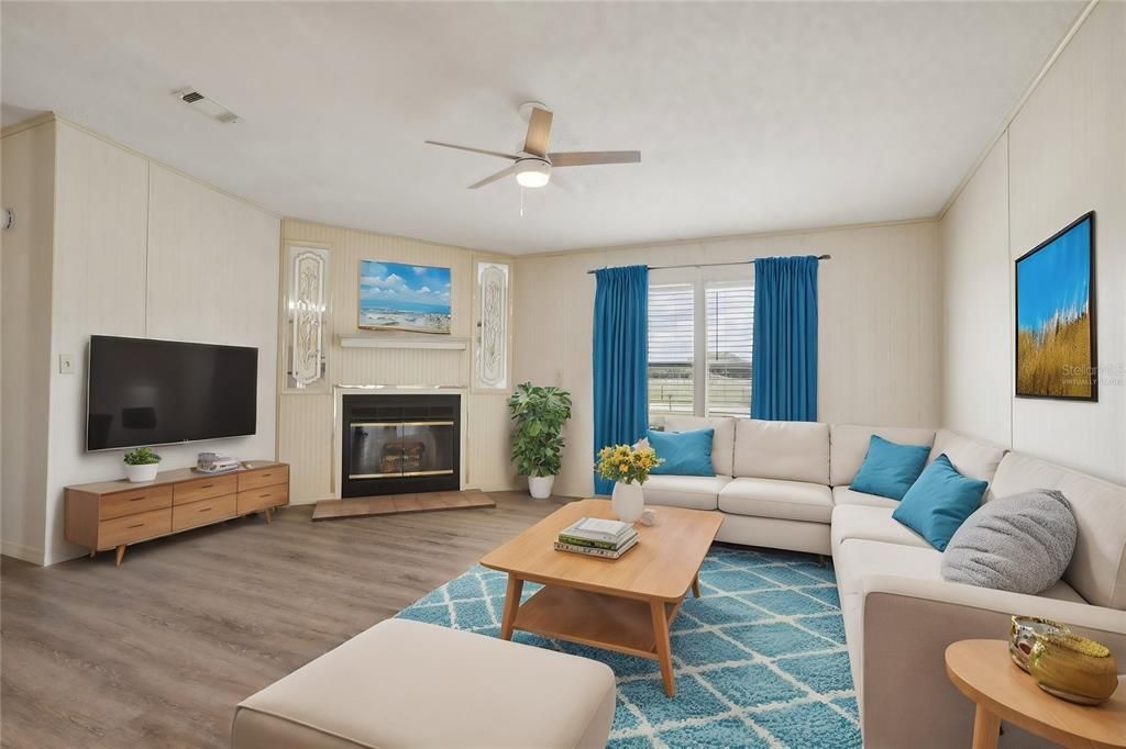 Virtually Staged Living Room