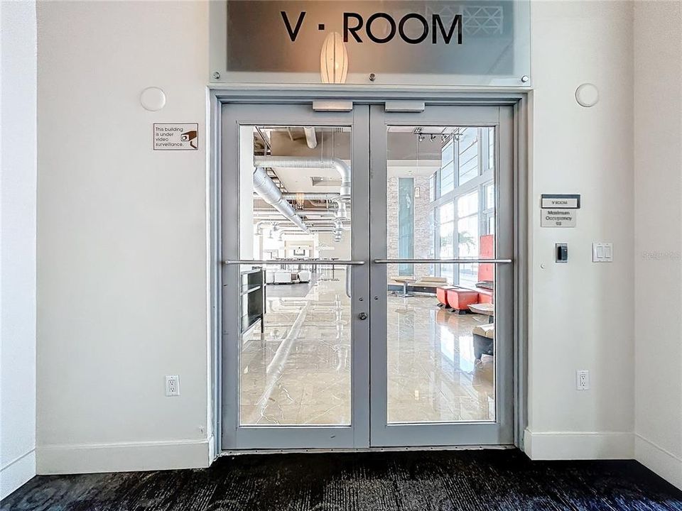 "V" Room entrance