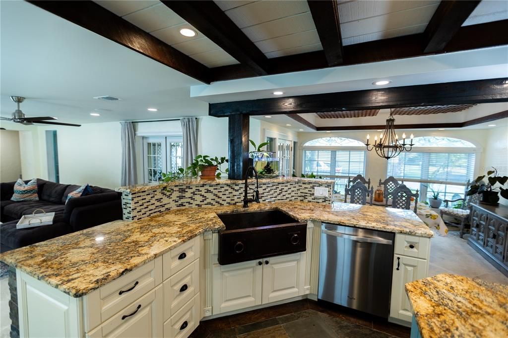 KITCHEN FROM POOL PATIO