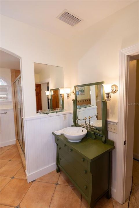 DOWN STAIRS BATHROOM FACING HALLWAY TO MASTER BEDROOM