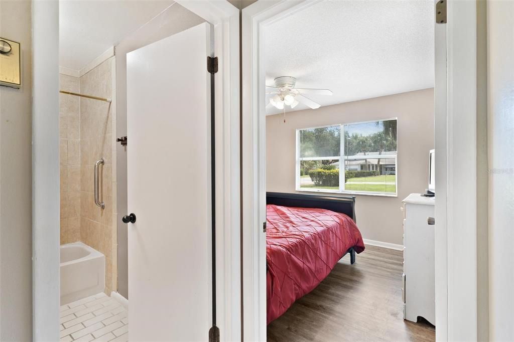 View down hall to 2nd bath and 2nd bedroom