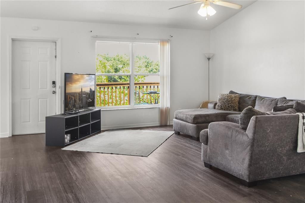 An open & spacious living room welcomes you home.