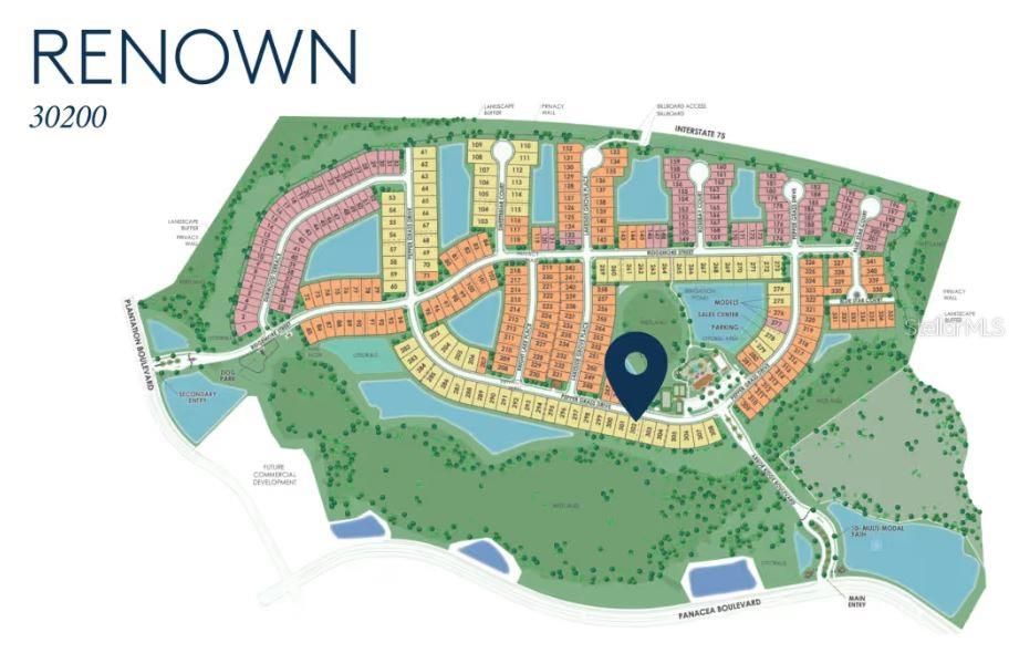 Site map: Lot 302 - Preserve View