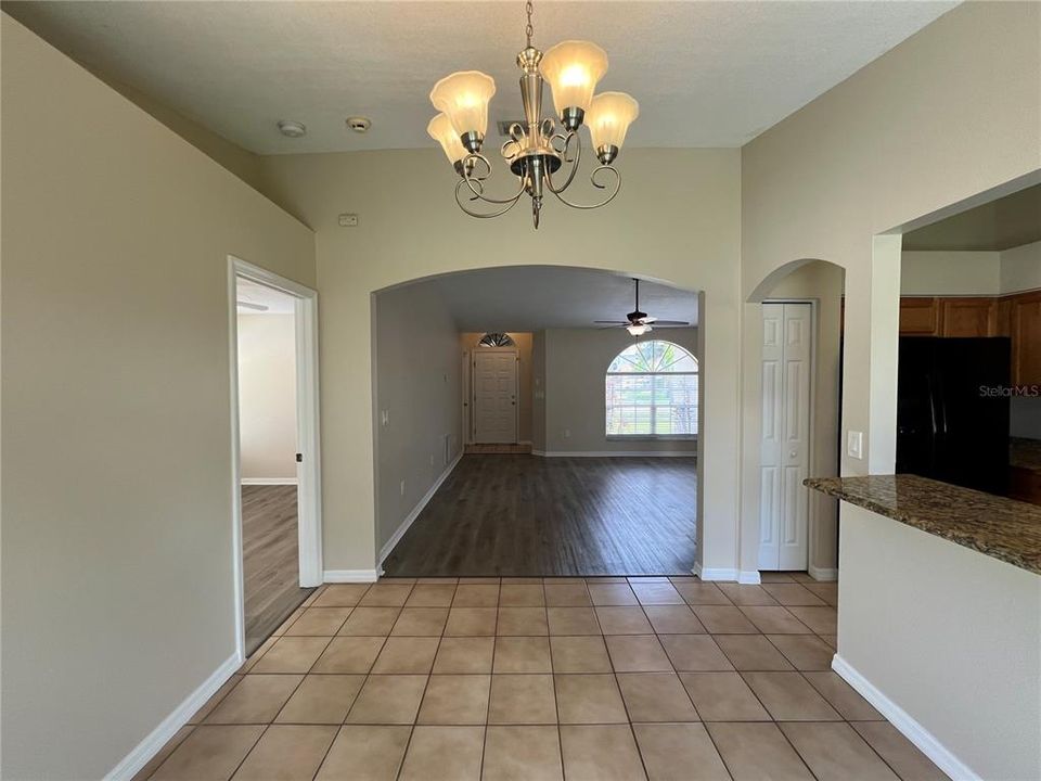 dining area view toward front door