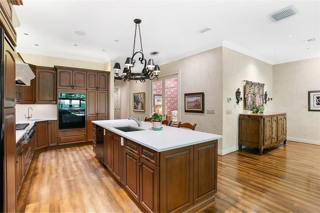 Wonderful entertaining Kitchen open to Great room and Dining area or opt for private dining via pocket French doors.