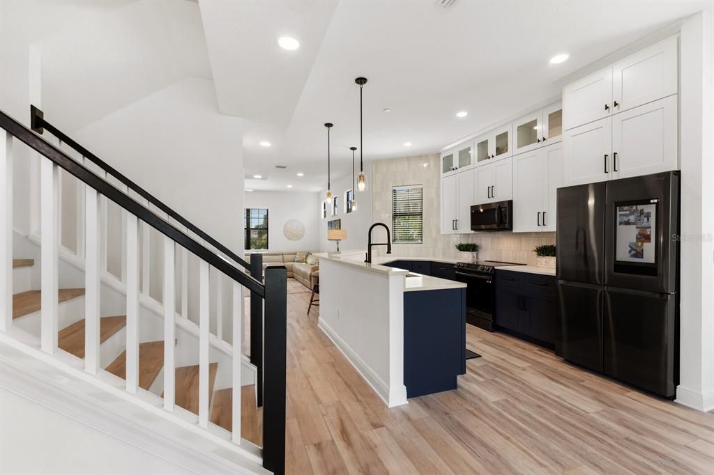 Kitchen stairs leading up to floor 3