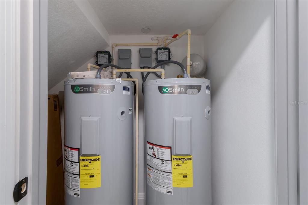 2-50 gallon water heaters