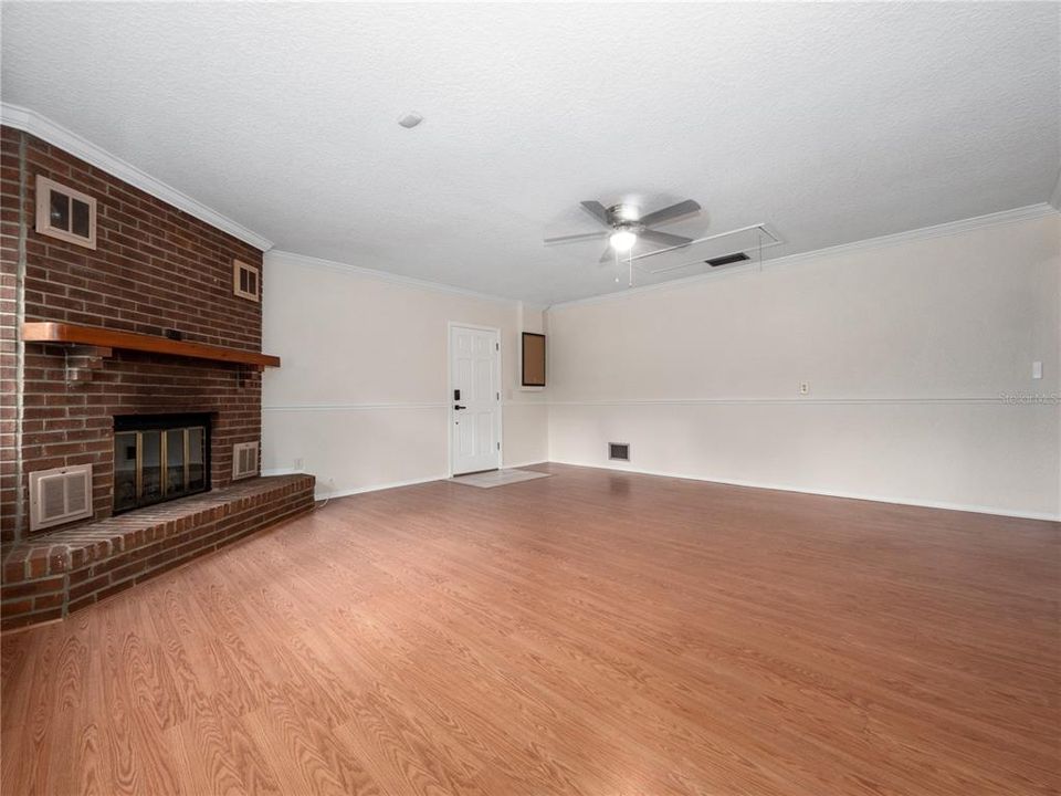 Bonus room with gas fireplace