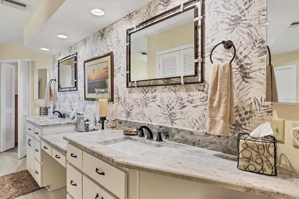 Primary Bath with 2 Sinks, and Vanity Area